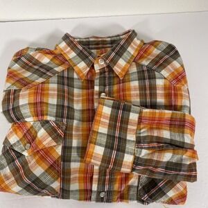 Roper Men's XL Long Sleeve, Plaid, Western Style ,Pearl Snap, Button Up Shirt V1